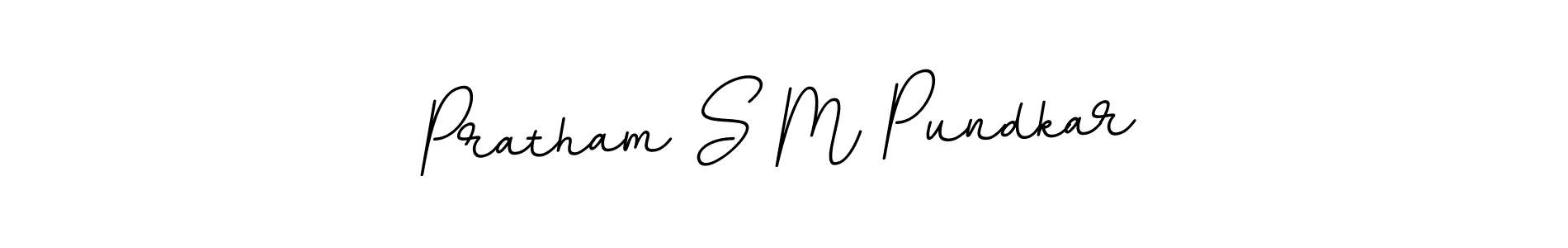 Use a signature maker to create a handwritten signature online. With this signature software, you can design (BallpointsItalic-DORy9) your own signature for name Pratham S M Pundkar. Pratham S M Pundkar signature style 11 images and pictures png