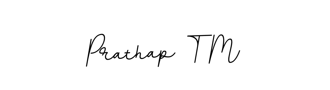 Design your own signature with our free online signature maker. With this signature software, you can create a handwritten (BallpointsItalic-DORy9) signature for name Prathap T M. Prathap T M signature style 11 images and pictures png