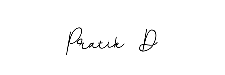 The best way (BallpointsItalic-DORy9) to make a short signature is to pick only two or three words in your name. The name Pratik  D include a total of six letters. For converting this name. Pratik  D signature style 11 images and pictures png