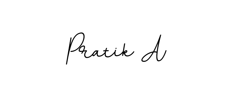 Design your own signature with our free online signature maker. With this signature software, you can create a handwritten (BallpointsItalic-DORy9) signature for name Pratik A. Pratik A signature style 11 images and pictures png