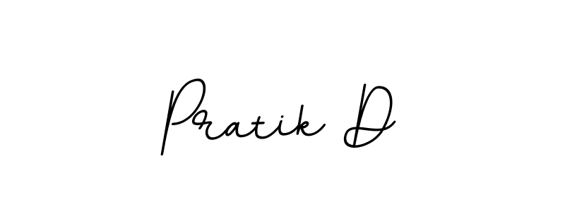 How to make Pratik D name signature. Use BallpointsItalic-DORy9 style for creating short signs online. This is the latest handwritten sign. Pratik D signature style 11 images and pictures png