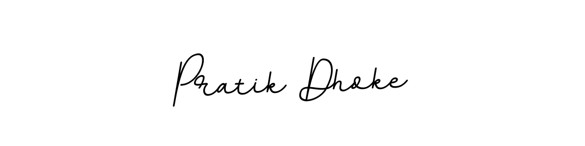 Design your own signature with our free online signature maker. With this signature software, you can create a handwritten (BallpointsItalic-DORy9) signature for name Pratik Dhoke. Pratik Dhoke signature style 11 images and pictures png