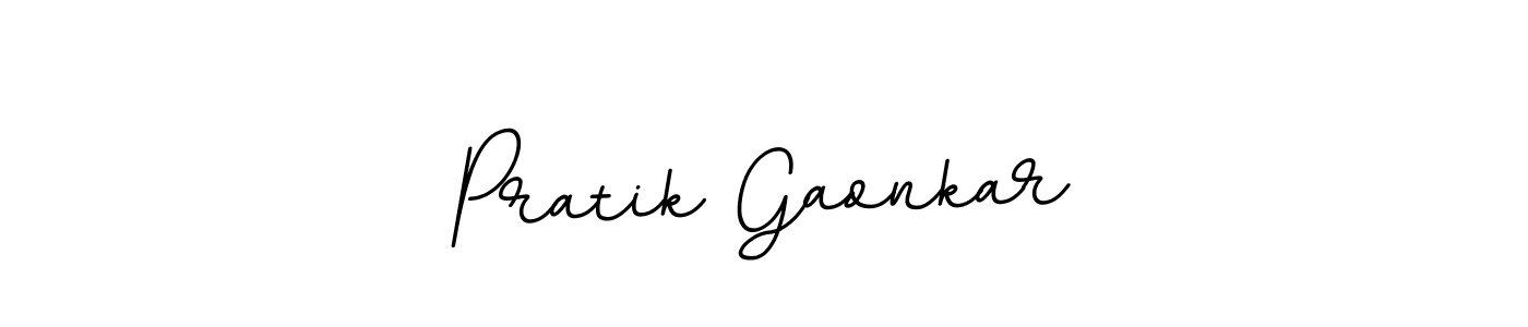 Design your own signature with our free online signature maker. With this signature software, you can create a handwritten (BallpointsItalic-DORy9) signature for name Pratik Gaonkar. Pratik Gaonkar signature style 11 images and pictures png