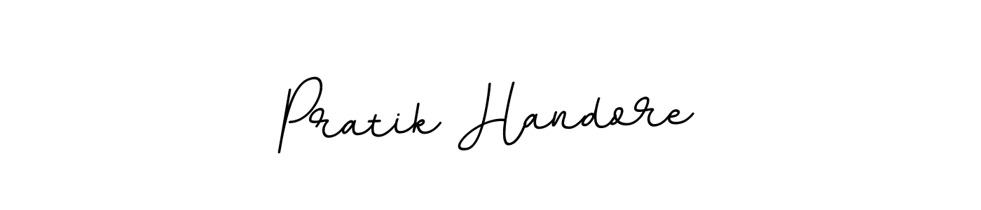 How to make Pratik Handore name signature. Use BallpointsItalic-DORy9 style for creating short signs online. This is the latest handwritten sign. Pratik Handore signature style 11 images and pictures png