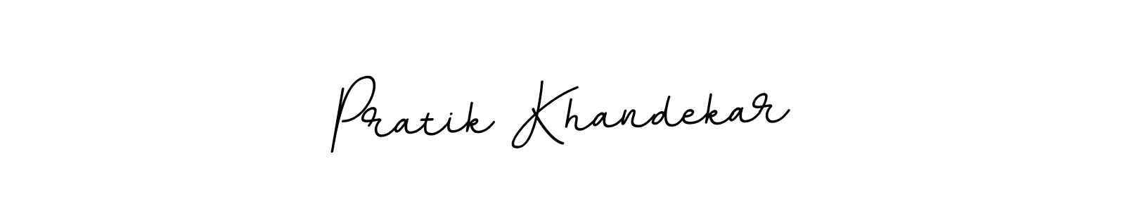 Make a beautiful signature design for name Pratik Khandekar. With this signature (BallpointsItalic-DORy9) style, you can create a handwritten signature for free. Pratik Khandekar signature style 11 images and pictures png