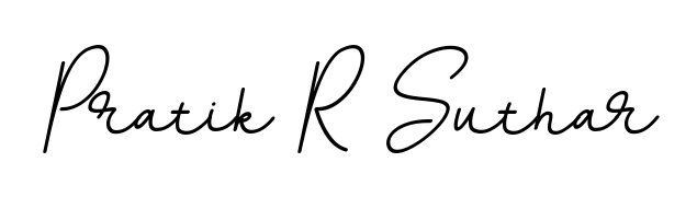 Style your name Pratik R Suthar with confidence using BallpointsItalic-DORy9 signature design. Simple, elegant, and ready for immediate document use. Pratik R Suthar signature style 11 images and pictures png