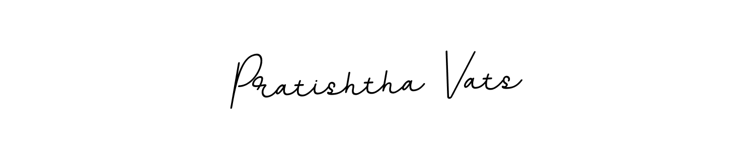 Pratishtha Vats stylish signature style. Best Handwritten Sign (BallpointsItalic-DORy9) for my name. Handwritten Signature Collection Ideas for my name Pratishtha Vats. Pratishtha Vats signature style 11 images and pictures png