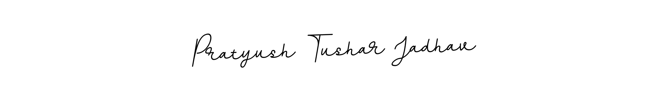 Design your own signature with our free online signature maker. With this signature software, you can create a handwritten (BallpointsItalic-DORy9) signature for name Pratyush Tushar Jadhav. Pratyush Tushar Jadhav signature style 11 images and pictures png