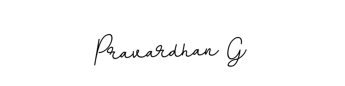 Create a beautiful signature design for name Pravardhan G. With this signature (BallpointsItalic-DORy9) fonts, you can make a handwritten signature for free. Pravardhan G signature style 11 images and pictures png