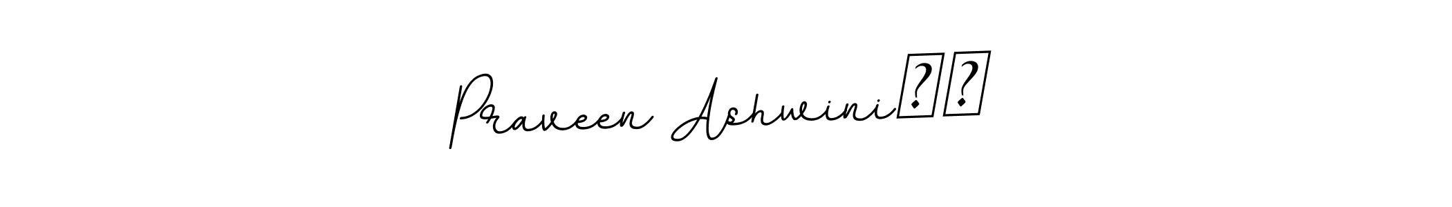 Make a beautiful signature design for name Praveen Ashwini❤️. With this signature (BallpointsItalic-DORy9) style, you can create a handwritten signature for free. Praveen Ashwini❤️ signature style 11 images and pictures png