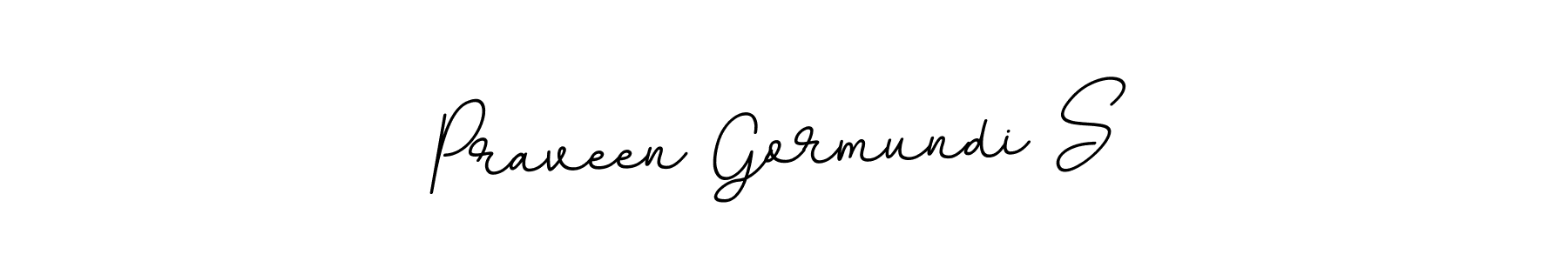 The best way (BallpointsItalic-DORy9) to make a short signature is to pick only two or three words in your name. The name Praveen Gormundi S include a total of six letters. For converting this name. Praveen Gormundi S signature style 11 images and pictures png