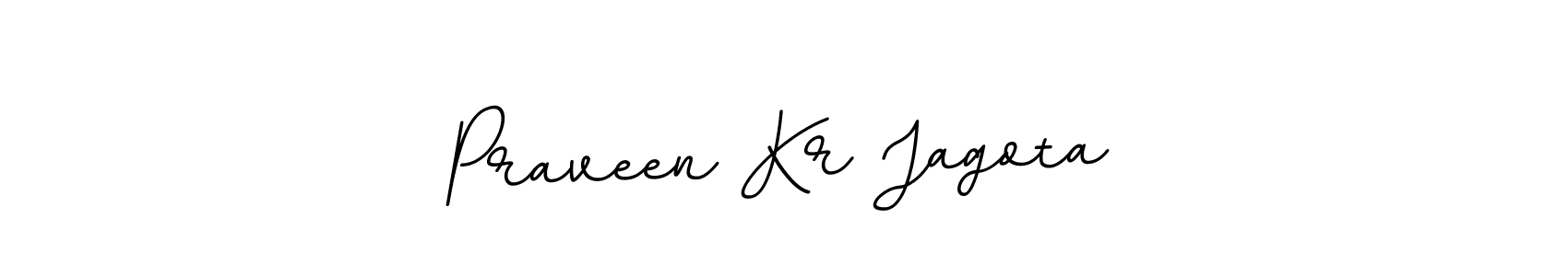 Use a signature maker to create a handwritten signature online. With this signature software, you can design (BallpointsItalic-DORy9) your own signature for name Praveen Kr Jagota. Praveen Kr Jagota signature style 11 images and pictures png