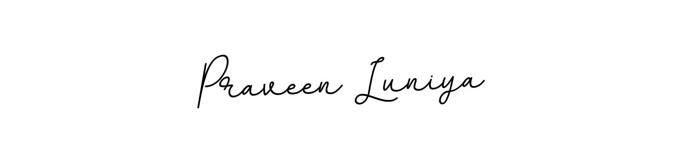 This is the best signature style for the Praveen Luniya name. Also you like these signature font (BallpointsItalic-DORy9). Mix name signature. Praveen Luniya signature style 11 images and pictures png