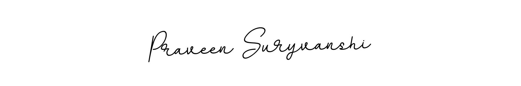 How to make Praveen Suryvanshi name signature. Use BallpointsItalic-DORy9 style for creating short signs online. This is the latest handwritten sign. Praveen Suryvanshi signature style 11 images and pictures png
