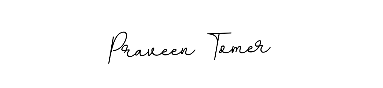 Praveen Tomer stylish signature style. Best Handwritten Sign (BallpointsItalic-DORy9) for my name. Handwritten Signature Collection Ideas for my name Praveen Tomer. Praveen Tomer signature style 11 images and pictures png