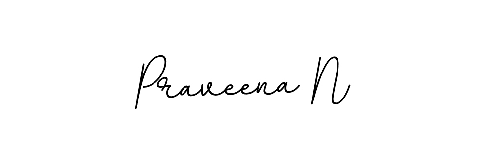 Create a beautiful signature design for name Praveena N. With this signature (BallpointsItalic-DORy9) fonts, you can make a handwritten signature for free. Praveena N signature style 11 images and pictures png