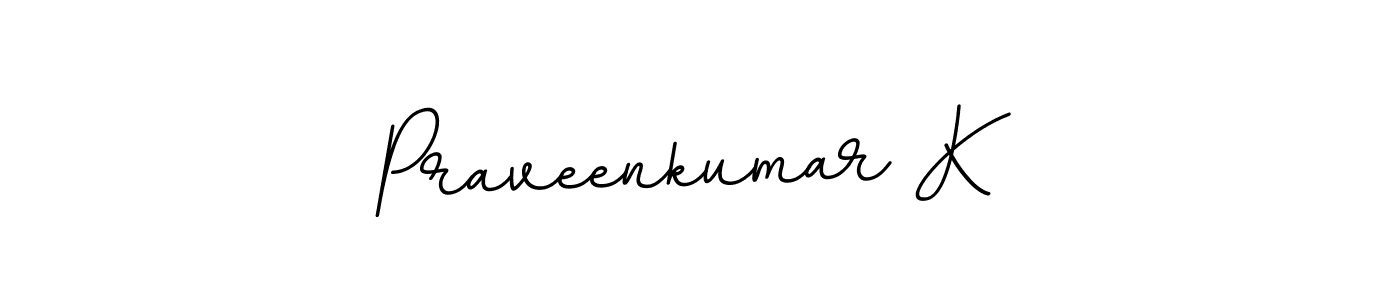 Make a beautiful signature design for name Praveenkumar K. With this signature (BallpointsItalic-DORy9) style, you can create a handwritten signature for free. Praveenkumar K signature style 11 images and pictures png