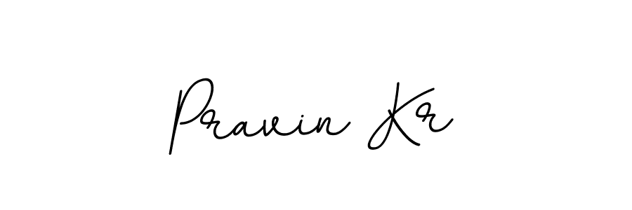 Use a signature maker to create a handwritten signature online. With this signature software, you can design (BallpointsItalic-DORy9) your own signature for name Pravin Kr. Pravin Kr signature style 11 images and pictures png