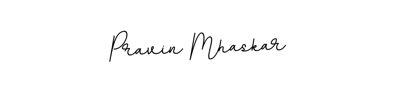 How to make Pravin Mhaskar name signature. Use BallpointsItalic-DORy9 style for creating short signs online. This is the latest handwritten sign. Pravin Mhaskar signature style 11 images and pictures png