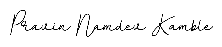 Make a beautiful signature design for name Pravin Namdev Kamble. With this signature (BallpointsItalic-DORy9) style, you can create a handwritten signature for free. Pravin Namdev Kamble signature style 11 images and pictures png