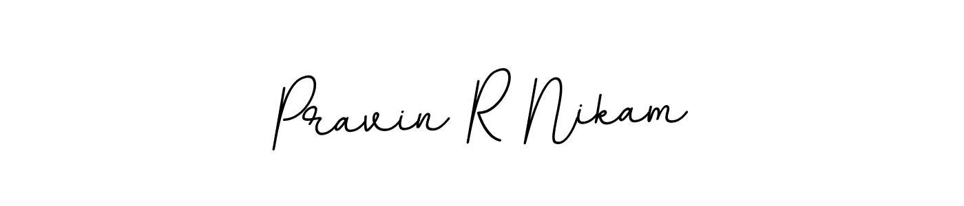 Use a signature maker to create a handwritten signature online. With this signature software, you can design (BallpointsItalic-DORy9) your own signature for name Pravin R Nikam. Pravin R Nikam signature style 11 images and pictures png