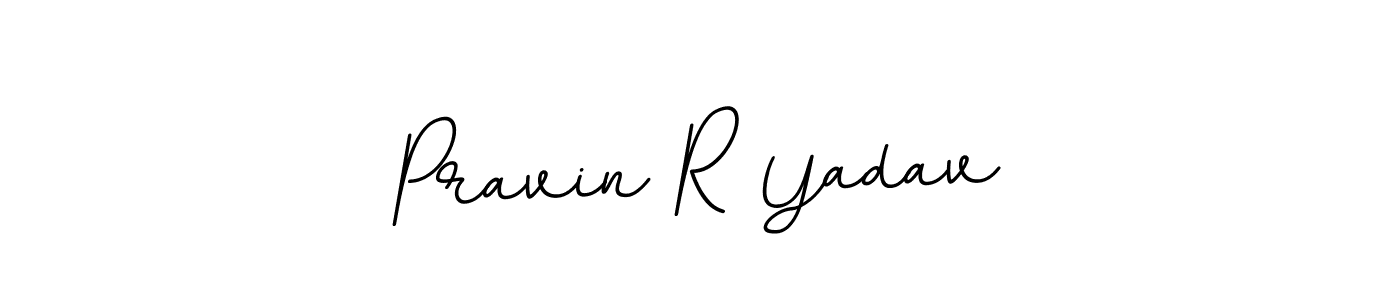 if you are searching for the best signature style for your name Pravin R Yadav. so please give up your signature search. here we have designed multiple signature styles  using BallpointsItalic-DORy9. Pravin R Yadav signature style 11 images and pictures png