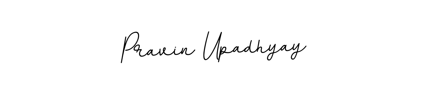 Create a beautiful signature design for name Pravin Upadhyay. With this signature (BallpointsItalic-DORy9) fonts, you can make a handwritten signature for free. Pravin Upadhyay signature style 11 images and pictures png