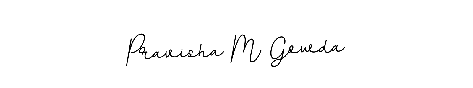 The best way (BallpointsItalic-DORy9) to make a short signature is to pick only two or three words in your name. The name Pravisha M Gowda include a total of six letters. For converting this name. Pravisha M Gowda signature style 11 images and pictures png