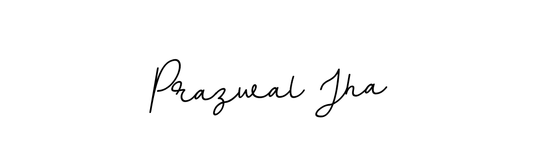 This is the best signature style for the Prazwal Jha name. Also you like these signature font (BallpointsItalic-DORy9). Mix name signature. Prazwal Jha signature style 11 images and pictures png