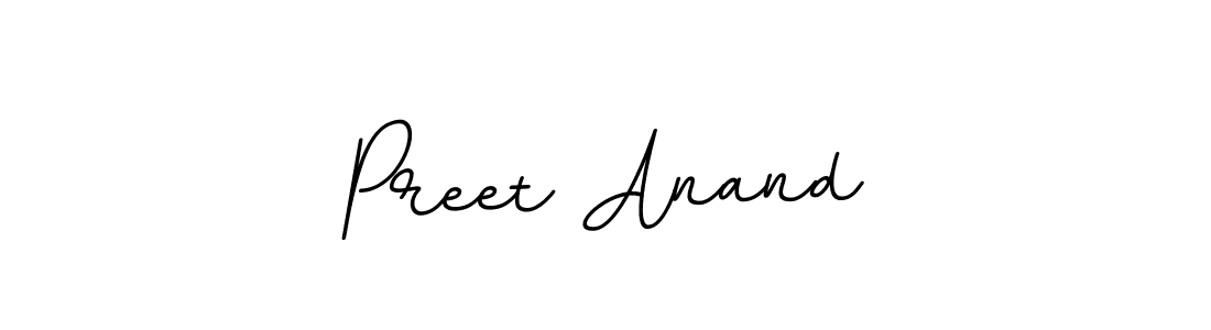 Create a beautiful signature design for name Preet Anand. With this signature (BallpointsItalic-DORy9) fonts, you can make a handwritten signature for free. Preet Anand signature style 11 images and pictures png