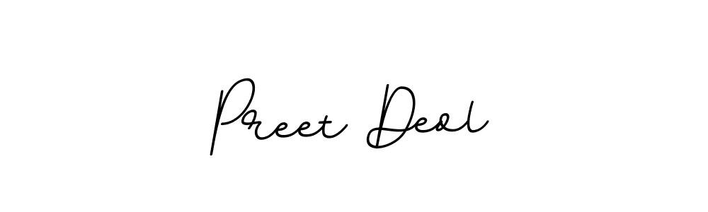 Create a beautiful signature design for name Preet Deol. With this signature (BallpointsItalic-DORy9) fonts, you can make a handwritten signature for free. Preet Deol signature style 11 images and pictures png