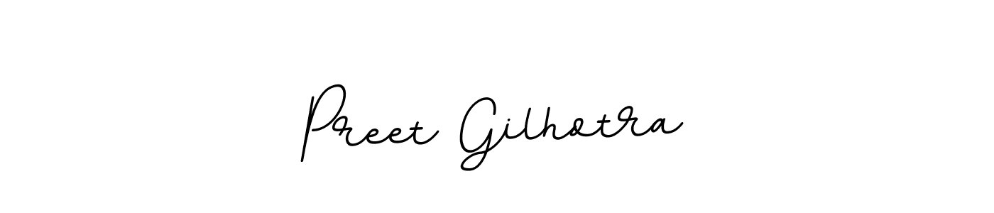 Use a signature maker to create a handwritten signature online. With this signature software, you can design (BallpointsItalic-DORy9) your own signature for name Preet Gilhotra. Preet Gilhotra signature style 11 images and pictures png