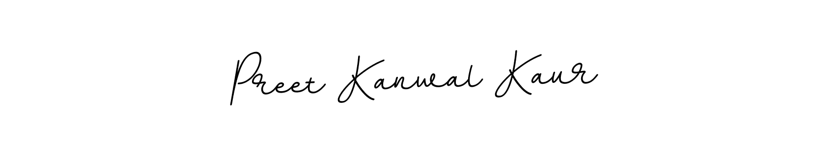 How to make Preet Kanwal Kaur name signature. Use BallpointsItalic-DORy9 style for creating short signs online. This is the latest handwritten sign. Preet Kanwal Kaur signature style 11 images and pictures png