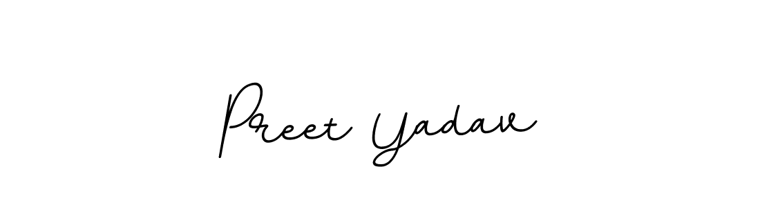 if you are searching for the best signature style for your name Preet Yadav. so please give up your signature search. here we have designed multiple signature styles  using BallpointsItalic-DORy9. Preet Yadav signature style 11 images and pictures png