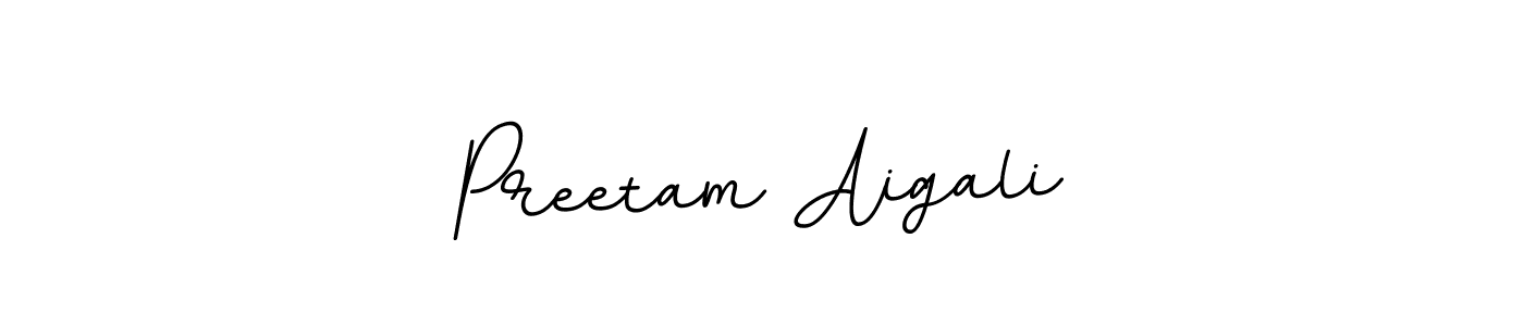 Design your own signature with our free online signature maker. With this signature software, you can create a handwritten (BallpointsItalic-DORy9) signature for name Preetam Aigali. Preetam Aigali signature style 11 images and pictures png