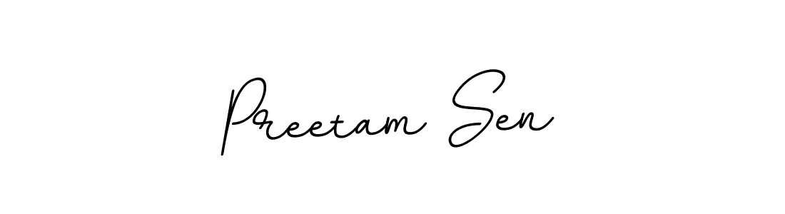 Design your own signature with our free online signature maker. With this signature software, you can create a handwritten (BallpointsItalic-DORy9) signature for name Preetam Sen. Preetam Sen signature style 11 images and pictures png