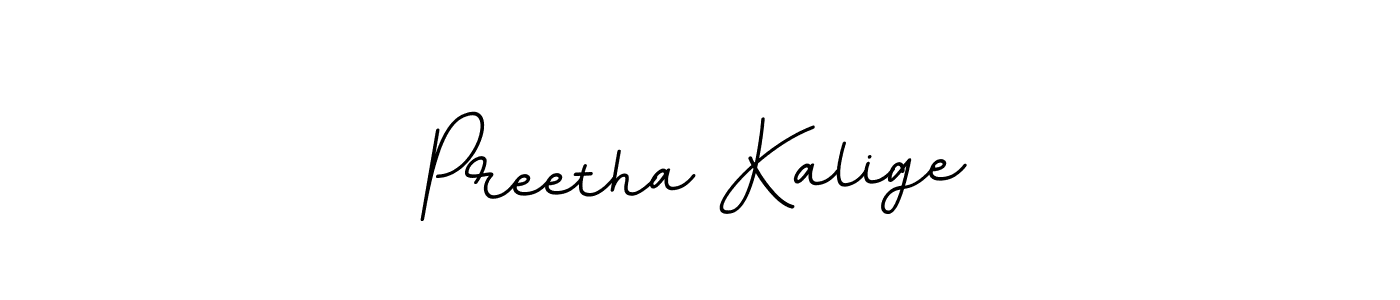 The best way (BallpointsItalic-DORy9) to make a short signature is to pick only two or three words in your name. The name Preetha Kalige include a total of six letters. For converting this name. Preetha Kalige signature style 11 images and pictures png