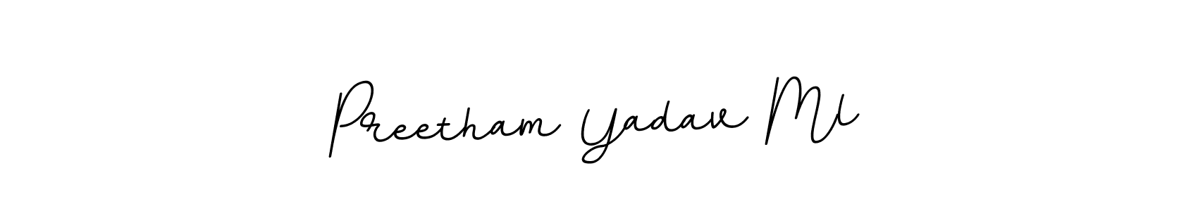 Design your own signature with our free online signature maker. With this signature software, you can create a handwritten (BallpointsItalic-DORy9) signature for name Preetham Yadav Ml. Preetham Yadav Ml signature style 11 images and pictures png