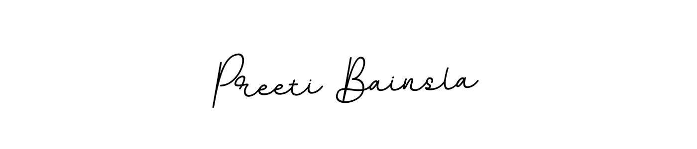 Make a beautiful signature design for name Preeti Bainsla. Use this online signature maker to create a handwritten signature for free. Preeti Bainsla signature style 11 images and pictures png