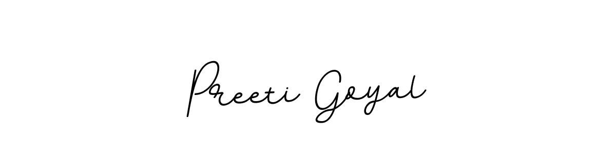 Use a signature maker to create a handwritten signature online. With this signature software, you can design (BallpointsItalic-DORy9) your own signature for name Preeti Goyal. Preeti Goyal signature style 11 images and pictures png