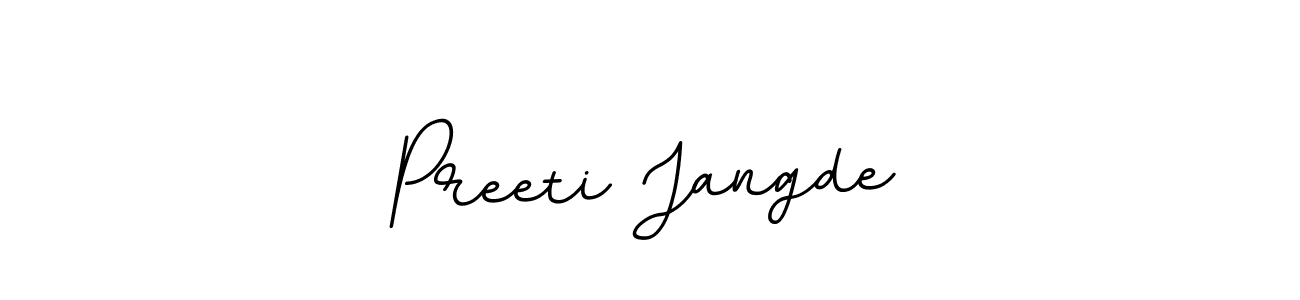 You should practise on your own different ways (BallpointsItalic-DORy9) to write your name (Preeti Jangde) in signature. don't let someone else do it for you. Preeti Jangde signature style 11 images and pictures png