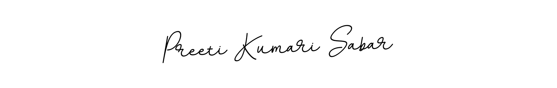 You should practise on your own different ways (BallpointsItalic-DORy9) to write your name (Preeti Kumari Sabar) in signature. don't let someone else do it for you. Preeti Kumari Sabar signature style 11 images and pictures png