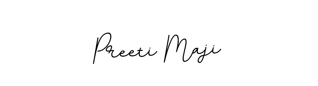 How to make Preeti Maji name signature. Use BallpointsItalic-DORy9 style for creating short signs online. This is the latest handwritten sign. Preeti Maji signature style 11 images and pictures png