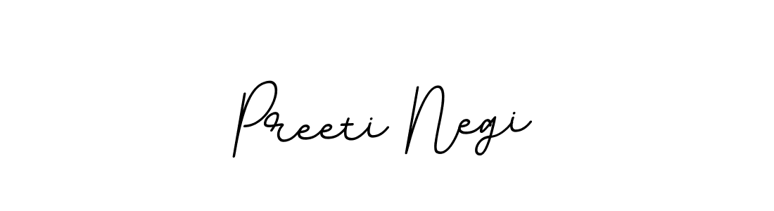 Make a beautiful signature design for name Preeti Negi. With this signature (BallpointsItalic-DORy9) style, you can create a handwritten signature for free. Preeti Negi signature style 11 images and pictures png
