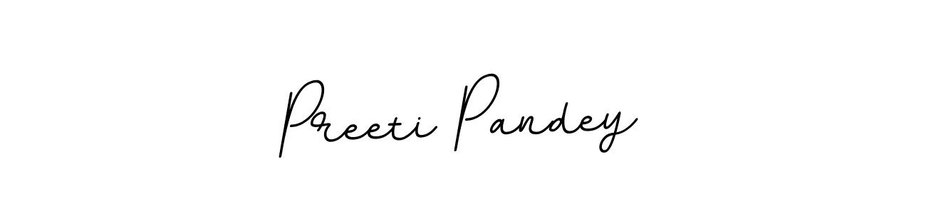 The best way (BallpointsItalic-DORy9) to make a short signature is to pick only two or three words in your name. The name Preeti Pandey include a total of six letters. For converting this name. Preeti Pandey signature style 11 images and pictures png
