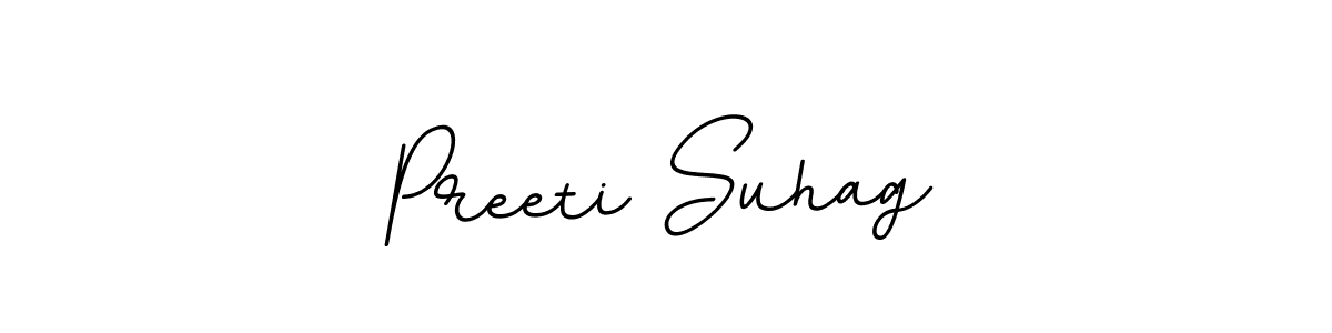 Create a beautiful signature design for name Preeti Suhag. With this signature (BallpointsItalic-DORy9) fonts, you can make a handwritten signature for free. Preeti Suhag signature style 11 images and pictures png