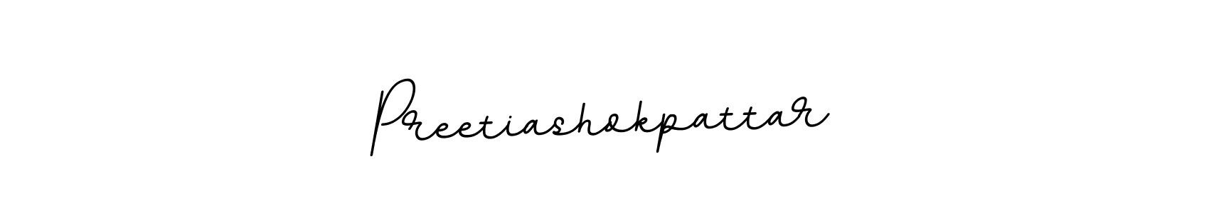 How to make Preetiashokpattar name signature. Use BallpointsItalic-DORy9 style for creating short signs online. This is the latest handwritten sign. Preetiashokpattar signature style 11 images and pictures png