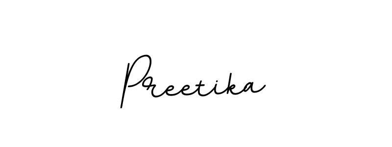 How to make Preetika name signature. Use BallpointsItalic-DORy9 style for creating short signs online. This is the latest handwritten sign. Preetika signature style 11 images and pictures png