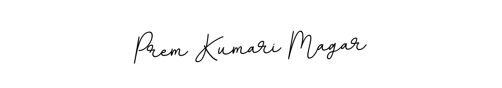 How to make Prem Kumari Magar name signature. Use BallpointsItalic-DORy9 style for creating short signs online. This is the latest handwritten sign. Prem Kumari Magar signature style 11 images and pictures png