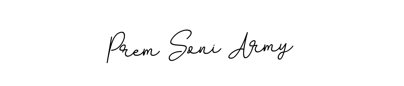 It looks lik you need a new signature style for name Prem Soni Army. Design unique handwritten (BallpointsItalic-DORy9) signature with our free signature maker in just a few clicks. Prem Soni Army signature style 11 images and pictures png